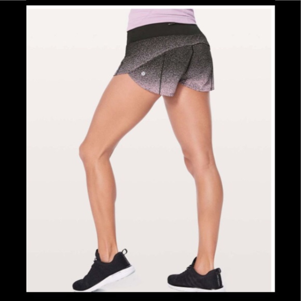 Pink speckled ombré lululemon speed up shorts!